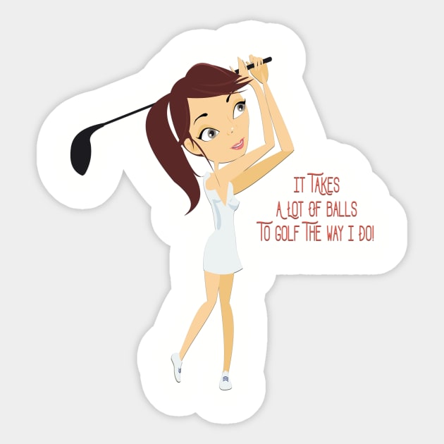 STYLISH GOLFER Sticker by xposedbydesign